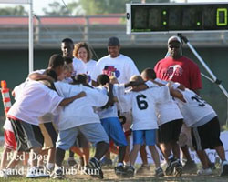 Photo of the Boys Club cheer start for the Red Dog Run.