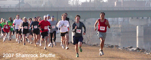 photo of start of 2007 Lawrence Shamrock Shuffle