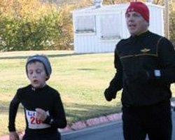 Photo of Jud and Jon King at the Turkey Trot at Haskell.