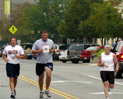 Arlene Slocum justpassing Lance Flachbarth at finish.