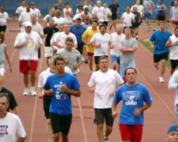 Guys on the track at Dog Days.