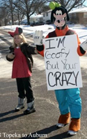 Photo of Goofy at TOpeka to Auburn Run.