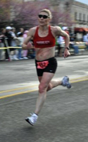 Photo of Cindy Cameron winning the women's masters award.