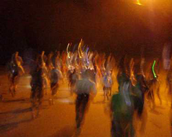 photo of Leadville start with headlights blurred.