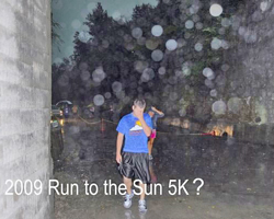 Photo of the rain out in the finish area at the Run to the Sun.