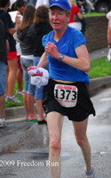 Photo of Sue Washnurn at the Lenexa Freedom Run.