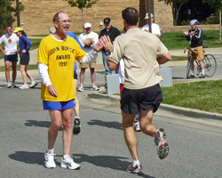 At the finish of the 2009 John Bunce Run.