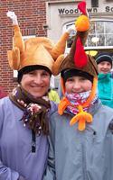 Photo of two turkey heads - one pre-dressed, the other cooked.