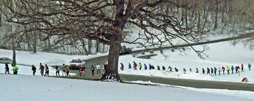 Line of runners just after the start at the 2011 Run Toto Run (Psycho Wyco).