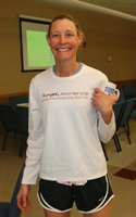 BEcky McClure, 1st female masters in the Spring Burn 15K.