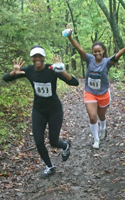 Photo of Shayra Myrick and Robbyn Banks at the Clinton North Shore Trail Run.