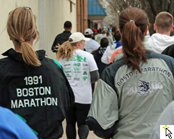 Photo from the Run for Boston 5K Run/Walk in LAwrence on April 16.