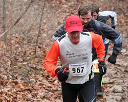 Photo of Keith Dowell at the January 27, 2013 Psychopathic 5K Trail Run.
