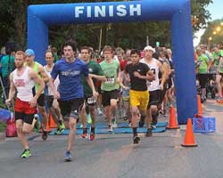 Start of the May 27 Home Run 5K in Lawrence, Kansas.