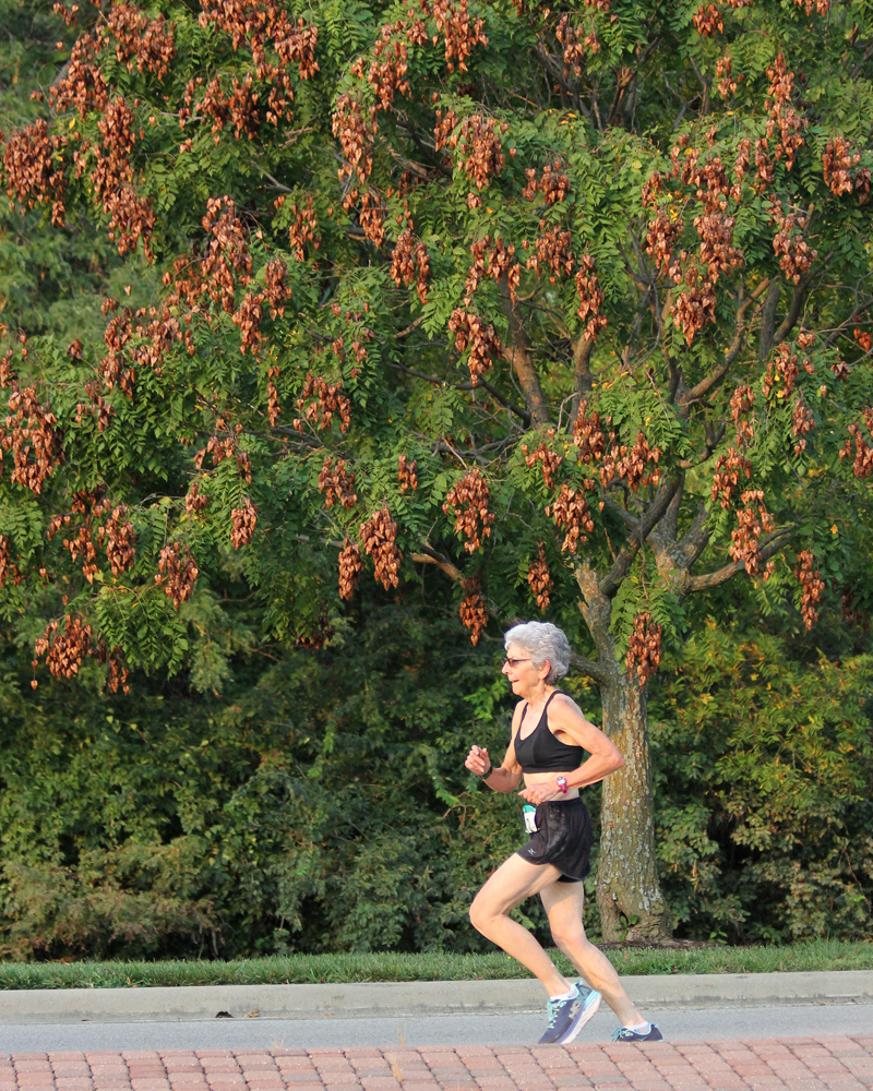Photo of Dee Boeck at the Leawood Labor Day 5K.