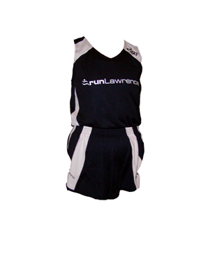 run Lawrence singlet and shorts
