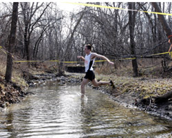 Harry Swartz in mid stream