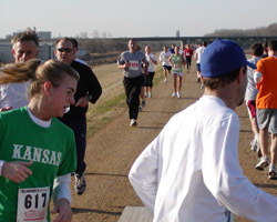 At the turnaround of the 5K