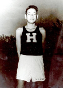 Photo of a young Billy Mills, Haskell runner.