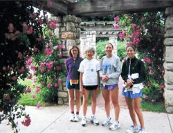 Amy Thompson Run, in the rose garden